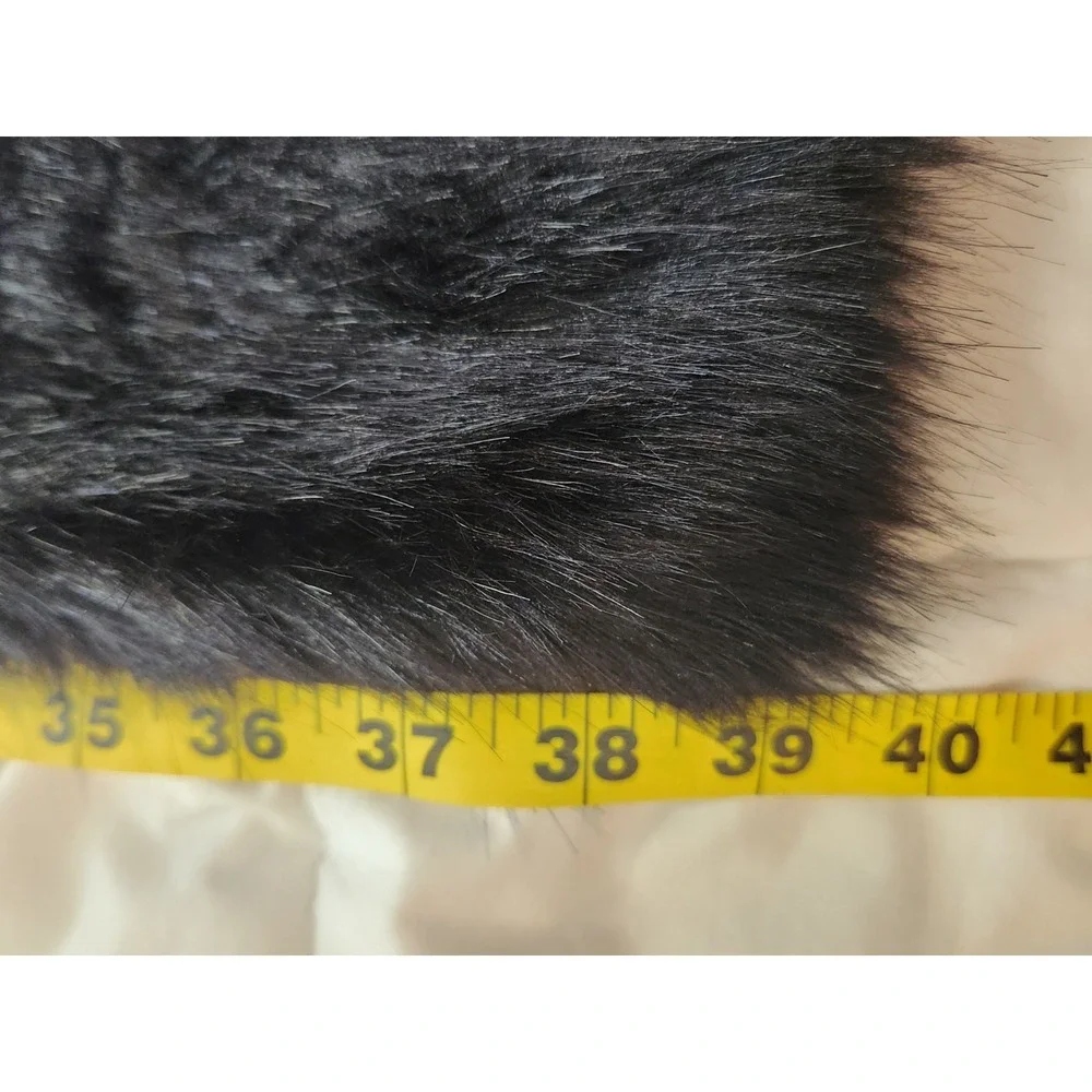UNREAL FUR Black Faux Fur Scarf/ Collar/ Wrap Australia Designed